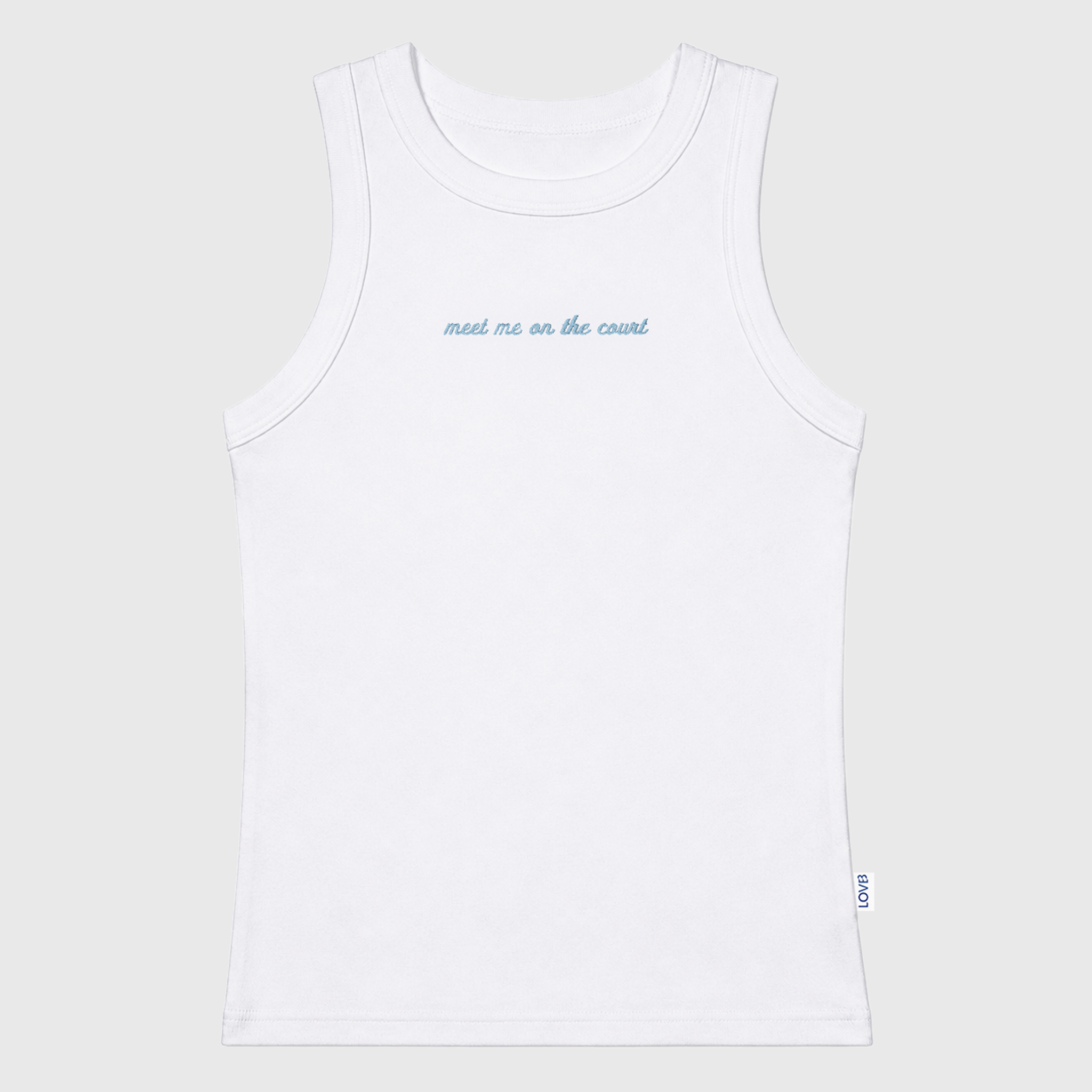 Meet Me On The Court Ribbed Crop Tank Top