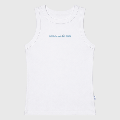 Meet Me On The Court Ribbed Crop Tank Top