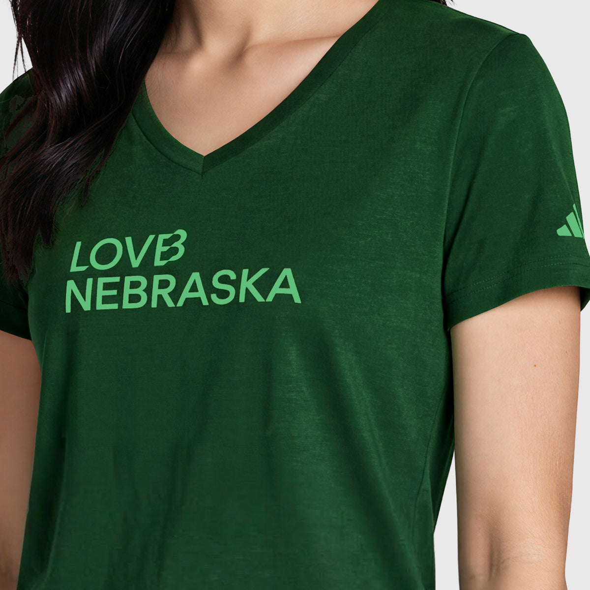 LOVB Nebraska x adidas V Neck Tee