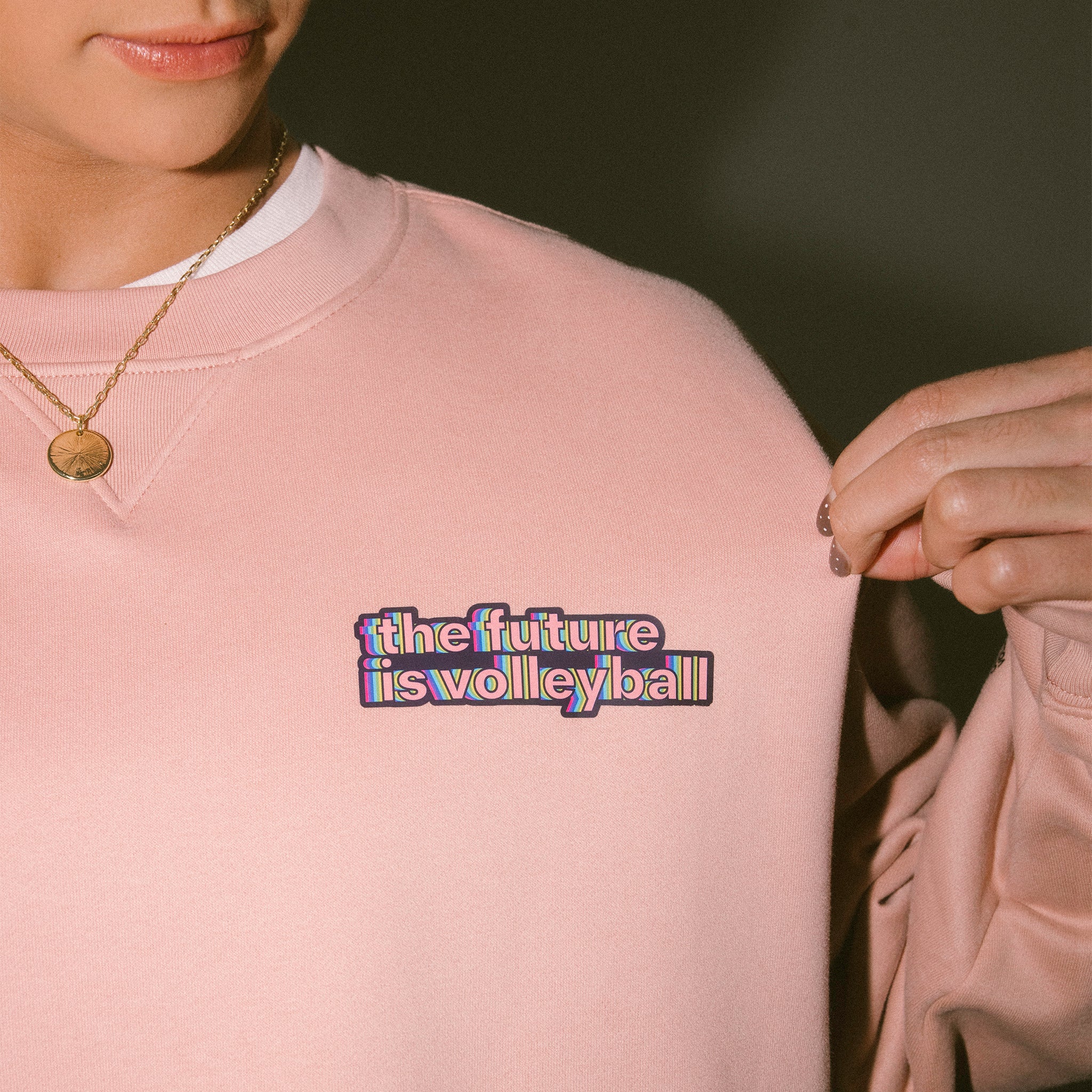 The Future is Volleyball Small Graphic Hybrid Crewneck