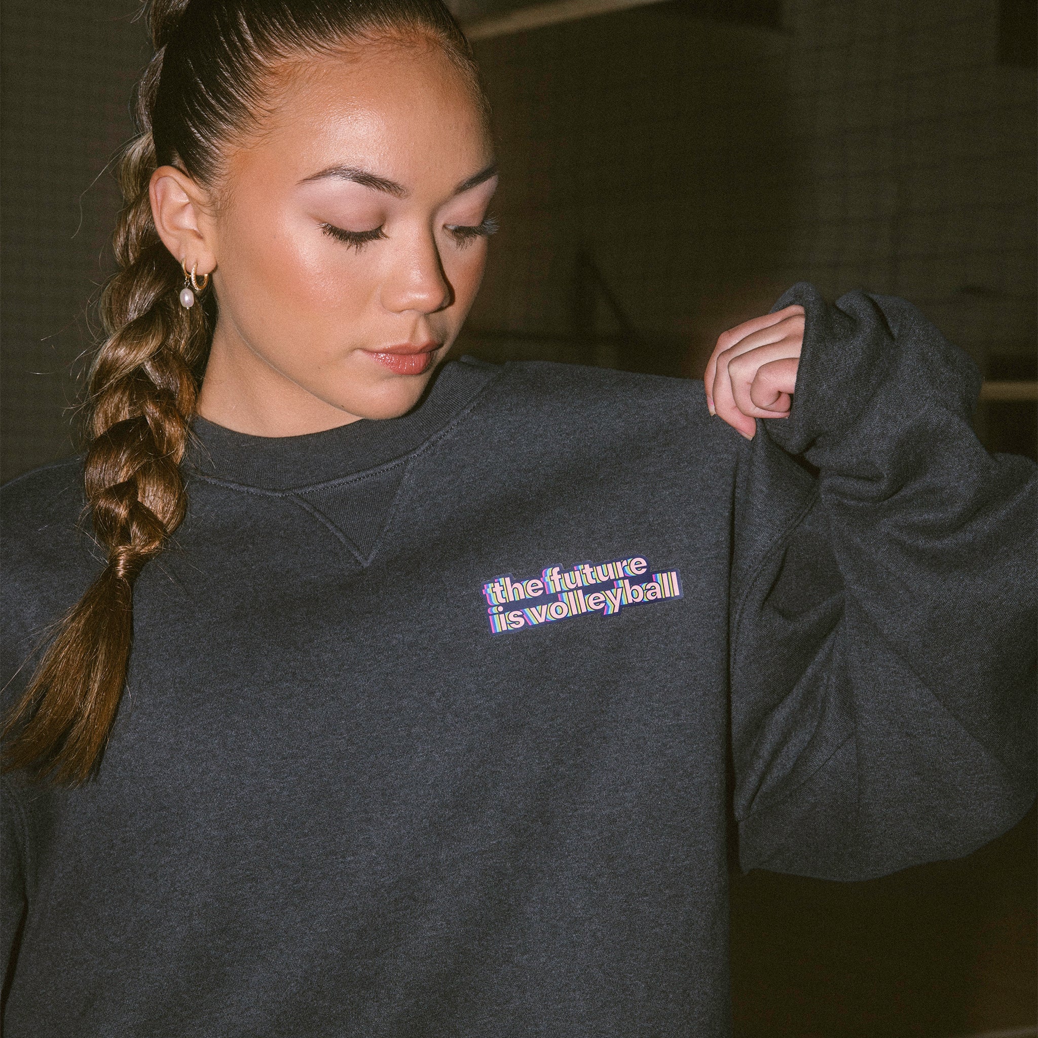 The Future is Volleyball Hybrid Crewneck