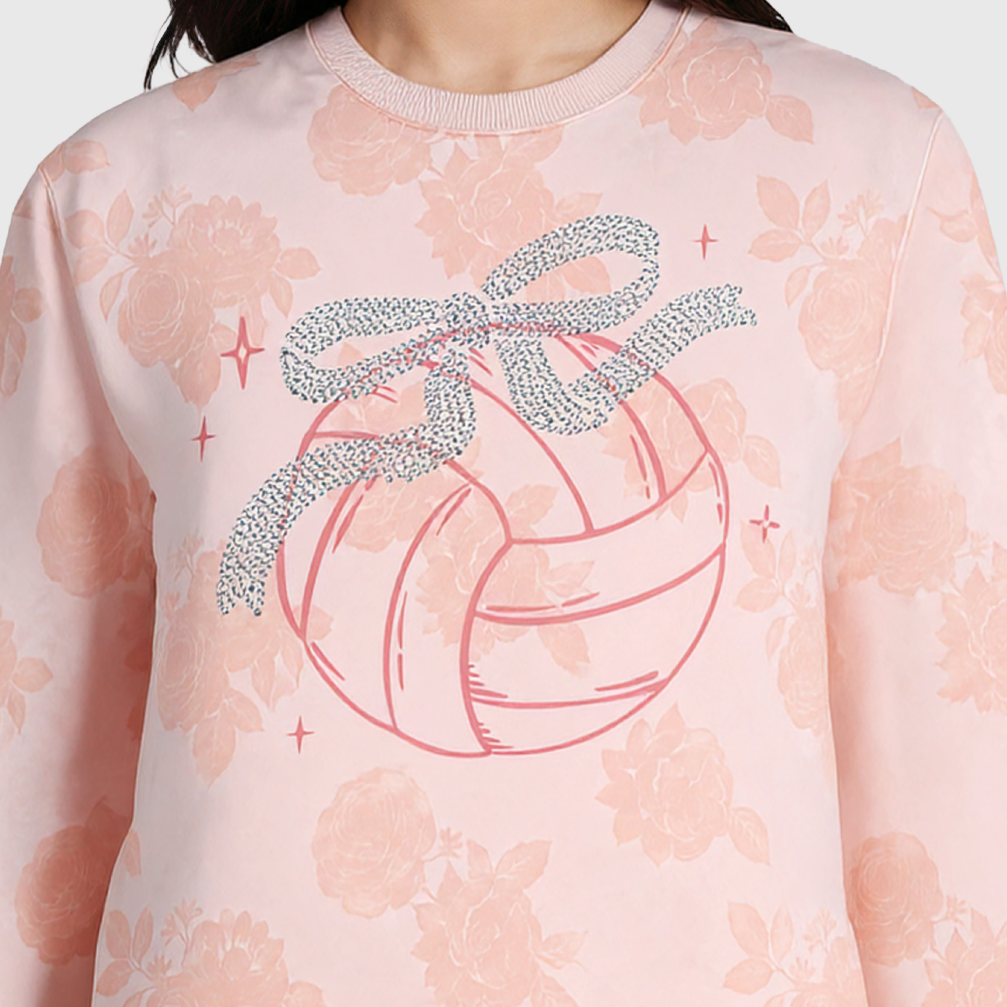 LOVB Volleyball Rhinestone Crewneck