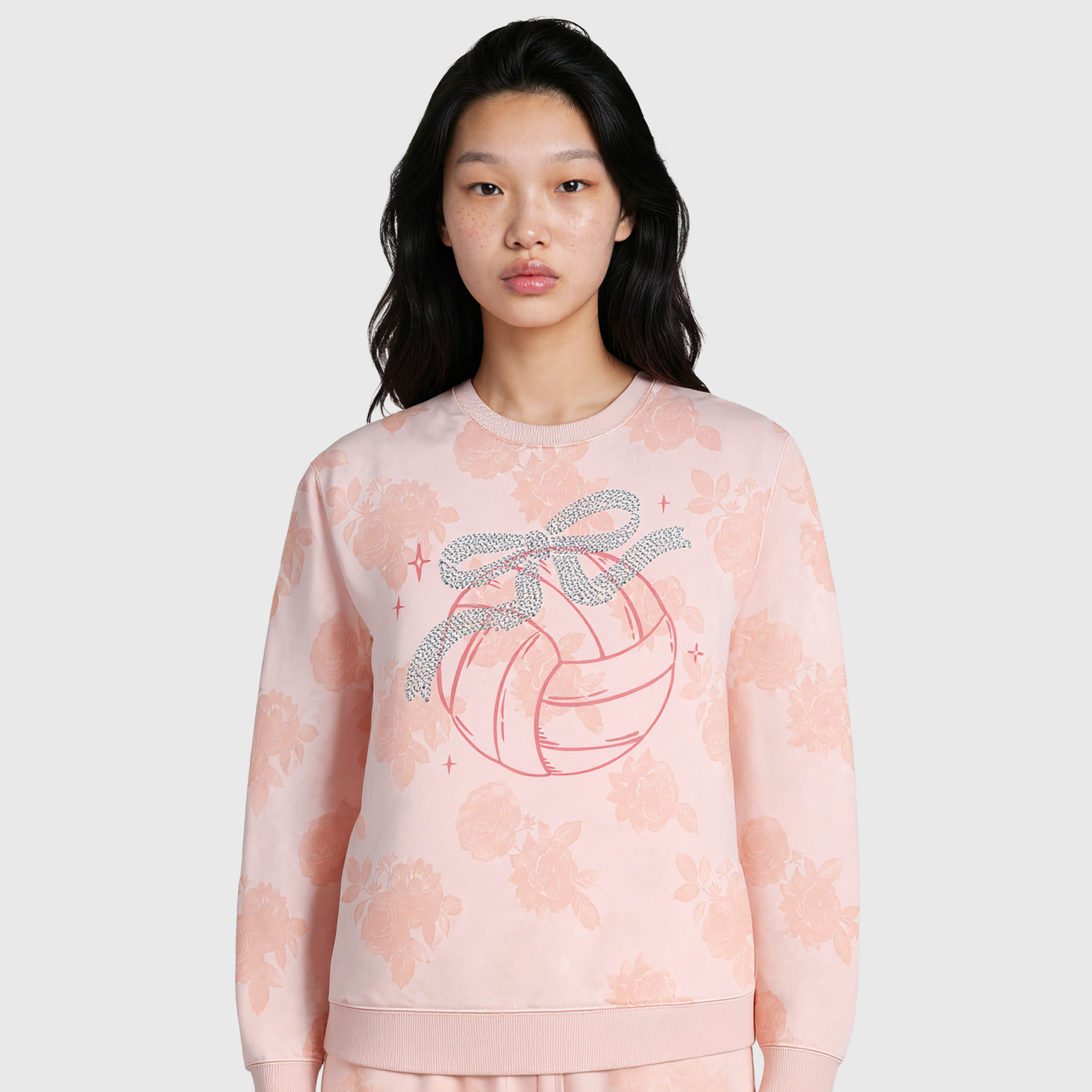 LOVB Volleyball Rhinestone Crewneck