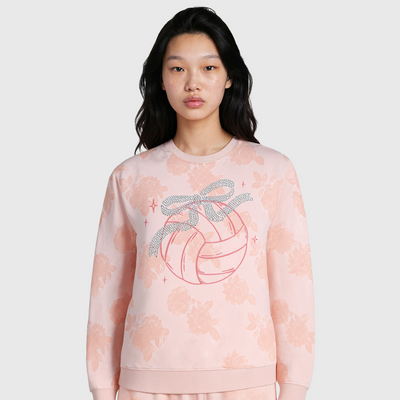 LOVB Volleyball Rhinestone Crewneck