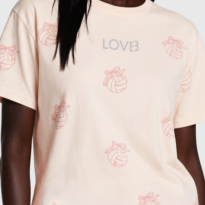 LOVB Volleyball Bow Print T-Shirt