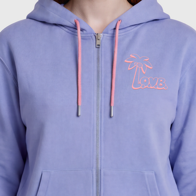 Summer LOVB Palm Tree Full-Zip Hoodie