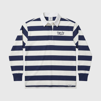 LOVB Varsity Edit Long Sleeve Striped Rugby Shirt
