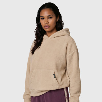 LOVB Varsity Edit Khaki Sherpa Hoodie