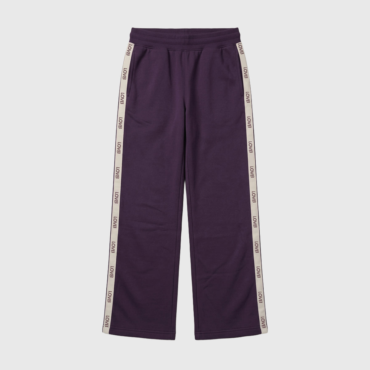 LOVB Varsity Edit Dark Purple Wide Leg Fleece Sweatpants