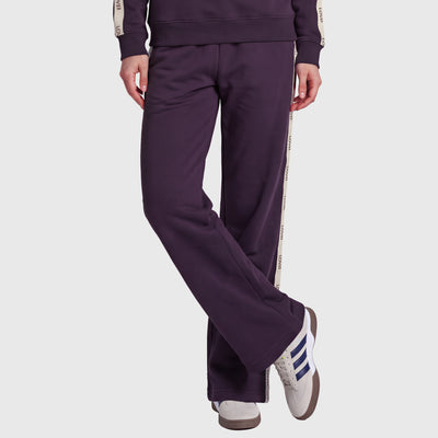 LOVB Varsity Edit Dark Purple Wide Leg Fleece Sweatpants