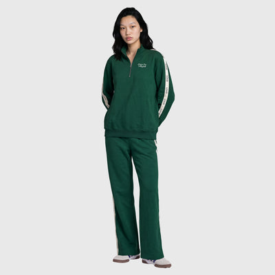 LOVB Varsity Edit Hunter Green Wide Leg Fleece Sweatpants