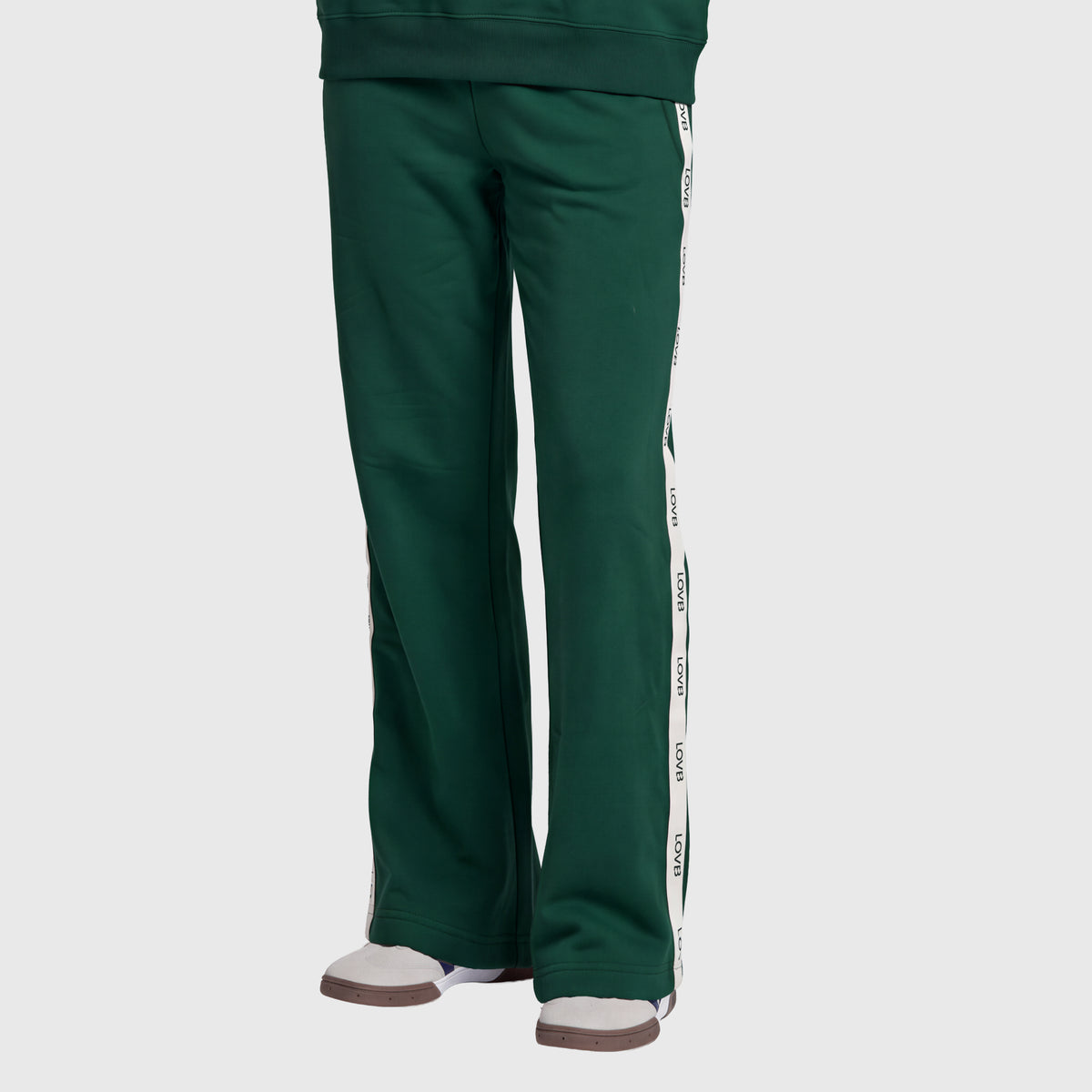 LOVB Varsity Edit Hunter Green Wide Leg Fleece Sweatpants