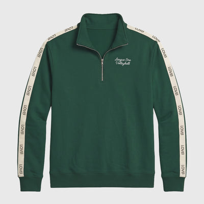 LOVB Varsity Edit Hunter Green Quarter-Zip Fleece Sweatshirt