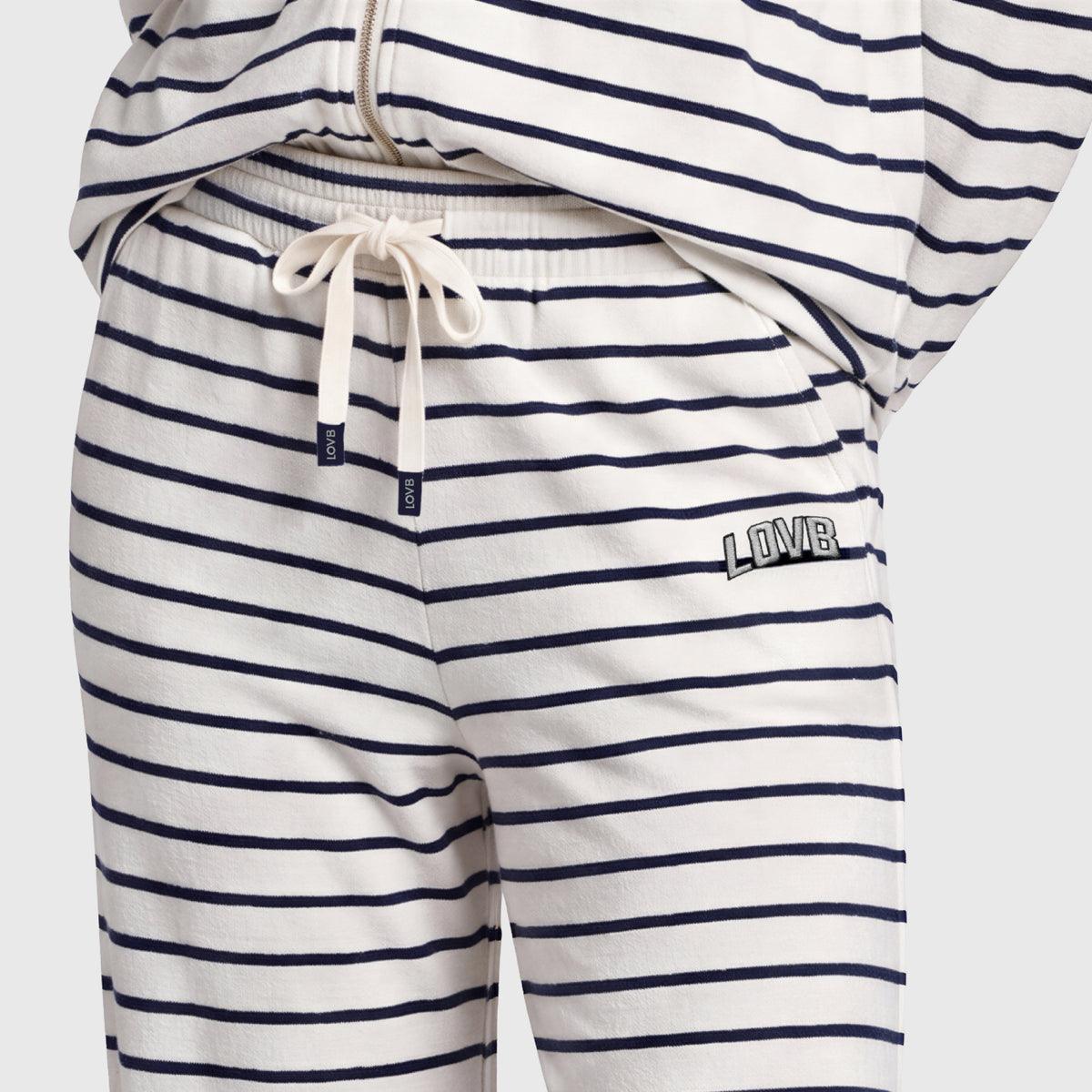 LOVB Varsity Edit Striped Wide Leg Sweatpants