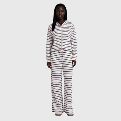LOVB Varsity Edit Striped Full-Zip Hoodie
