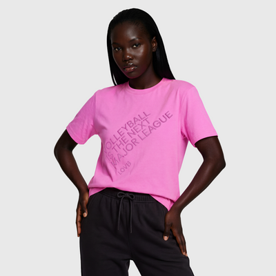 Volleyball is the Next Major League Bright Magenta T-Shirt
