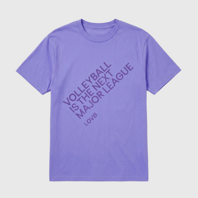 Volleyball is the Next Major League Bright Purple T-Shirt