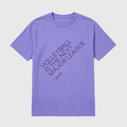 Volleyball is the Next Major League Bright Purple T-Shirt