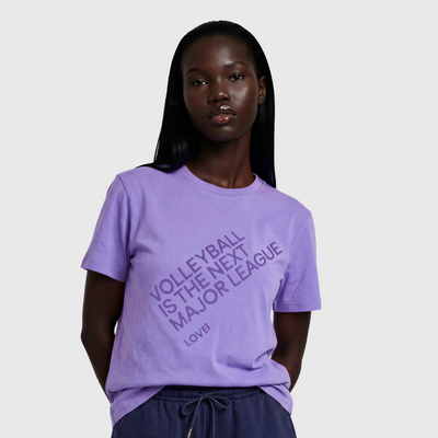 Volleyball is the Next Major League Bright Purple T-Shirt