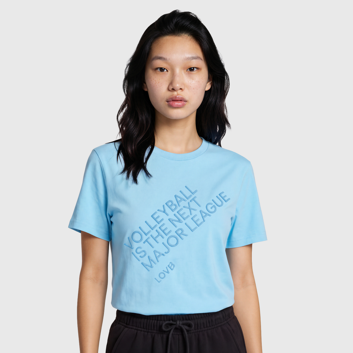 Volleyball is the Next Major League™ Bright Cyan T-Shirt – Shop