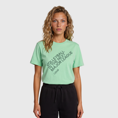 Volleyball is the Next Major League Bright Green T-Shirt