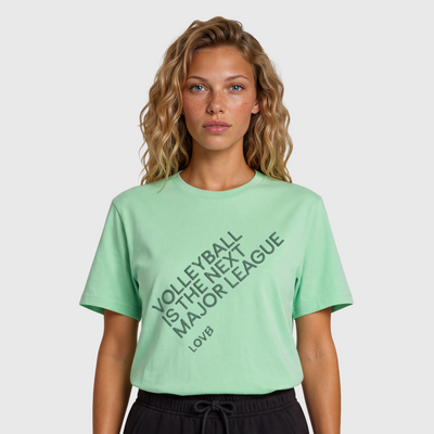 Volleyball is the Next Major League Bright Green T-Shirt