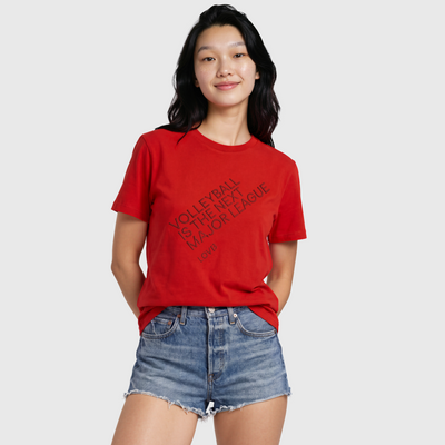 Volleyball is the Next Major League™ Bright Red T-Shirt