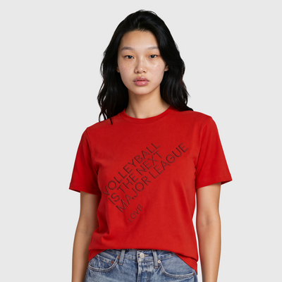 Volleyball is the Next Major League™ Bright Red T-Shirt