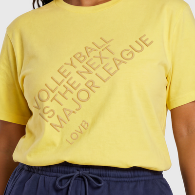 Volleyball is the Next Major League Bright Yellow T-Shirt