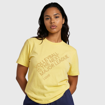Volleyball is the Next Major League Bright Yellow T-Shirt