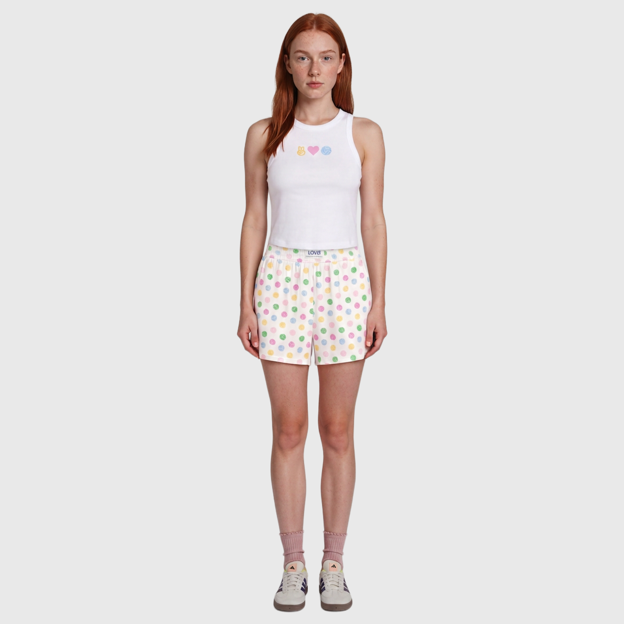 LOVB Multi-Color Volleyballs Boxy Short