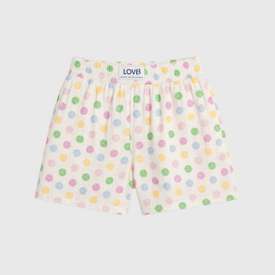 LOVB Multi-Color Volleyballs Women's Boxy Short
