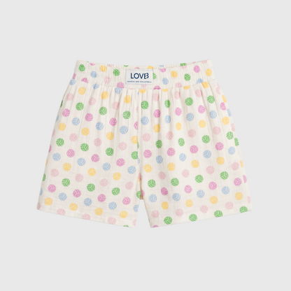 LOVB Multi-Color Volleyballs Boxy Short